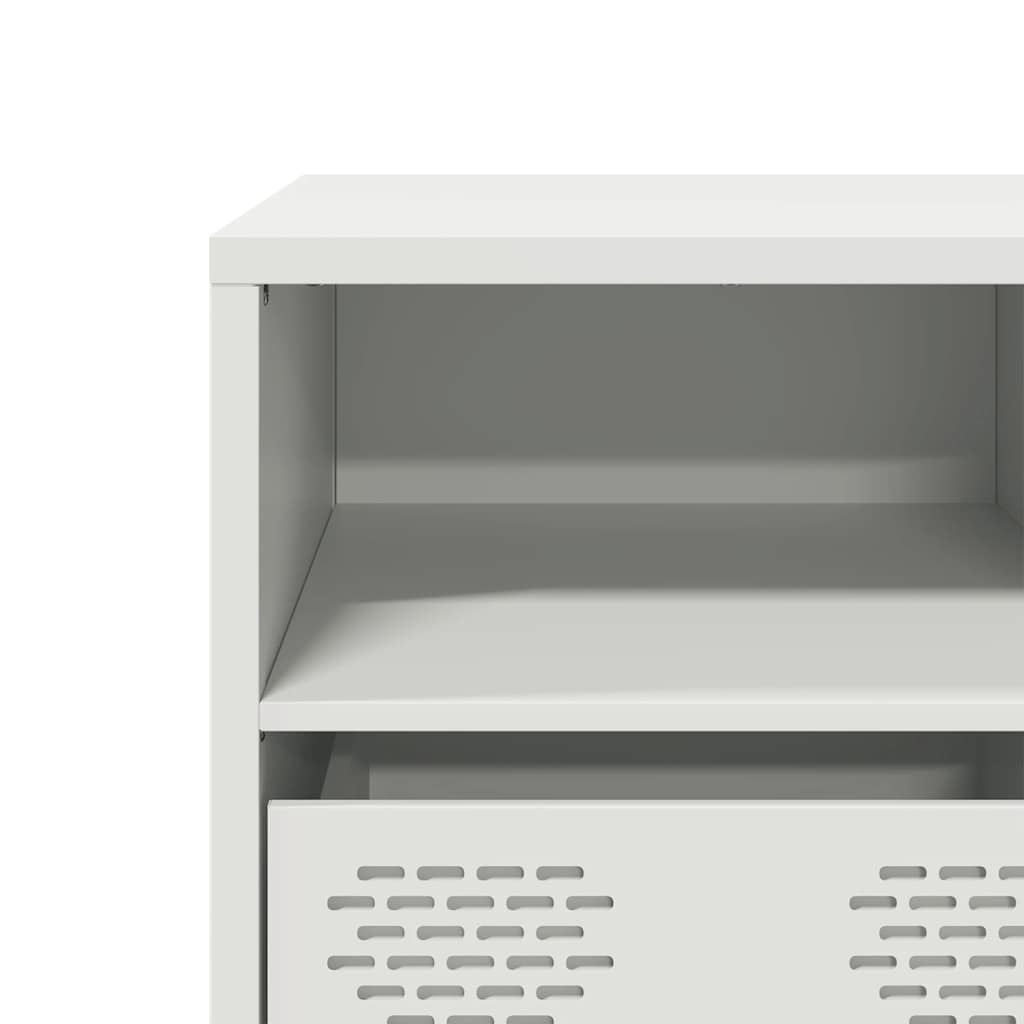 Dulap TV, alb, 135x39x43,5 cm, oțel laminat la rece GartenMobel Dekor