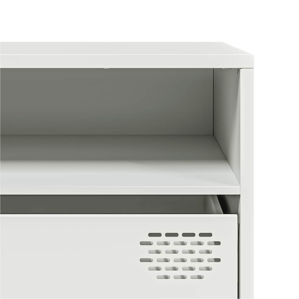 Dulap TV, alb, 202x39x43,5 cm, oțel laminat la rece GartenMobel Dekor