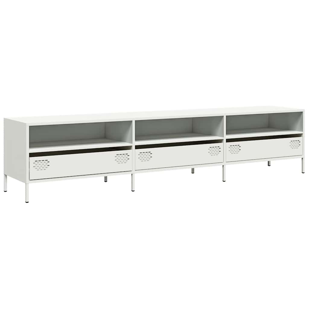 Dulap TV, alb, 202x39x43,5 cm, oțel laminat la rece GartenMobel Dekor