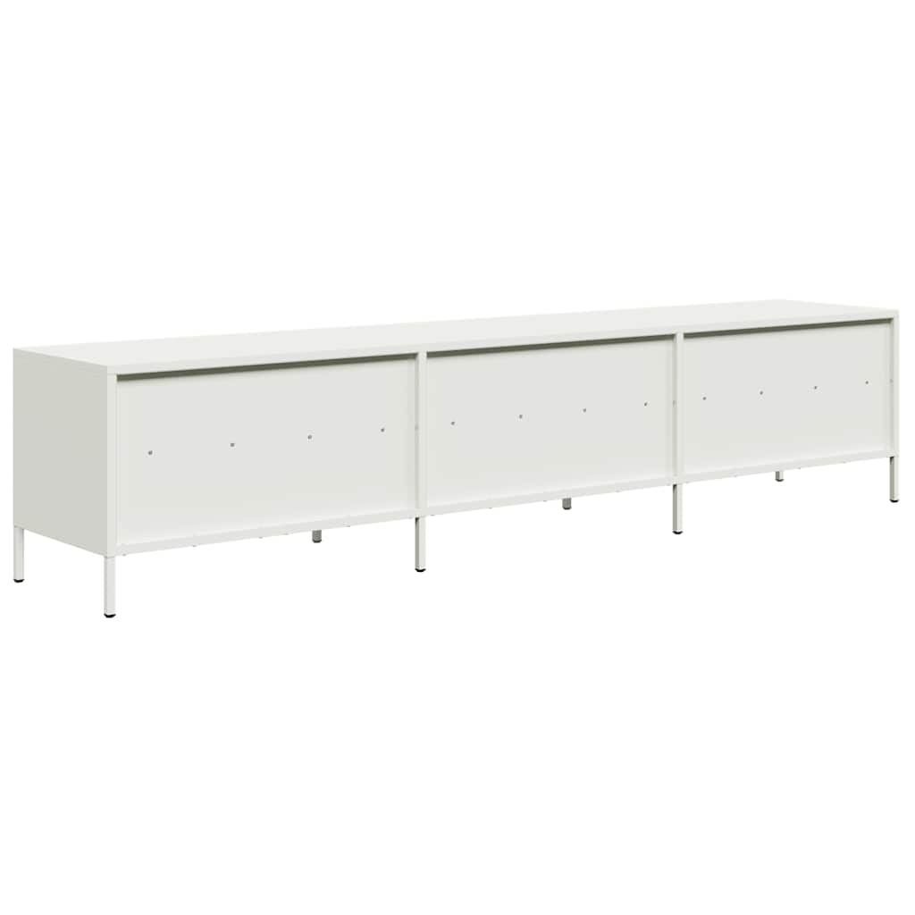 Dulap TV, alb, 202x39x43,5 cm, oțel laminat la rece GartenMobel Dekor