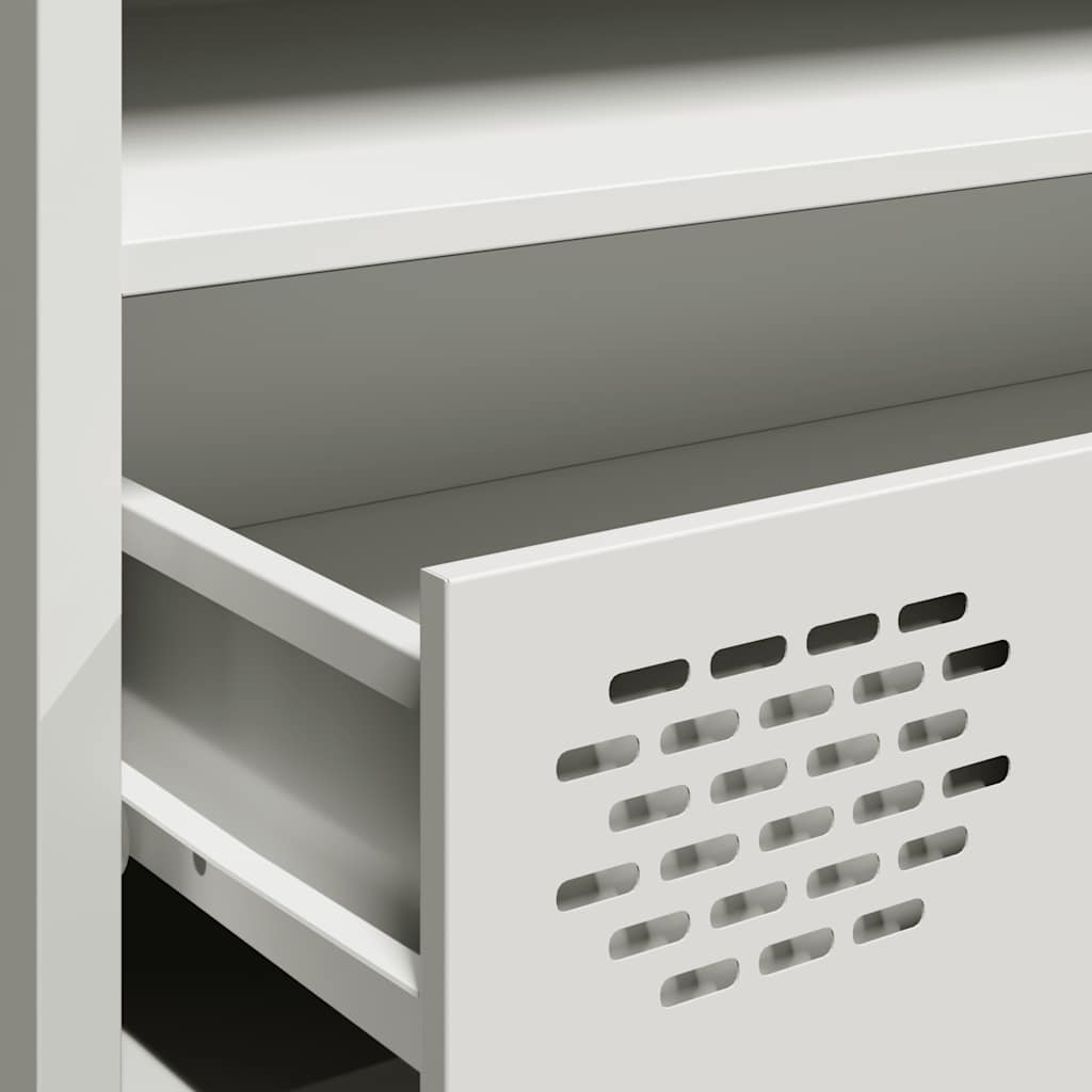 Dulap TV, alb, 202x39x43,5 cm, oțel laminat la rece GartenMobel Dekor