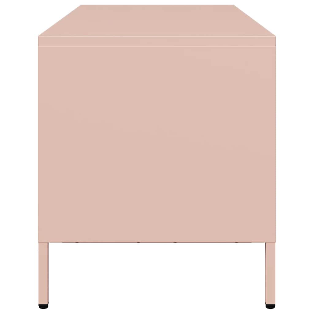 Dulap TV, roz, 101,5x39x43,5 cm, oțel laminat la rece GartenMobel Dekor