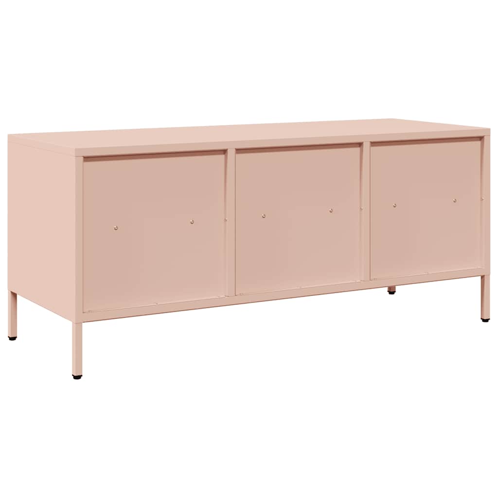 Dulap TV, roz, 101,5x39x43,5 cm, oțel laminat la rece GartenMobel Dekor
