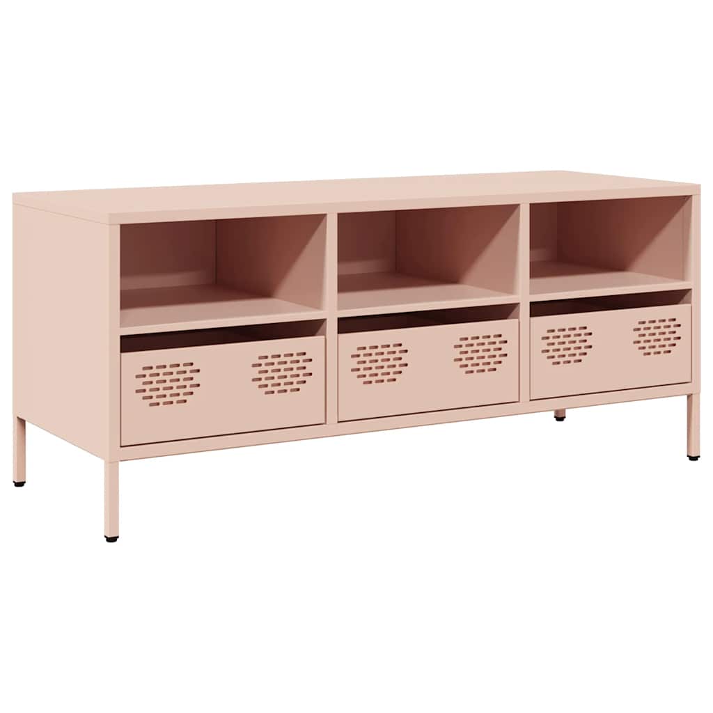 Dulap TV, roz, 101,5x39x43,5 cm, oțel laminat la rece GartenMobel Dekor