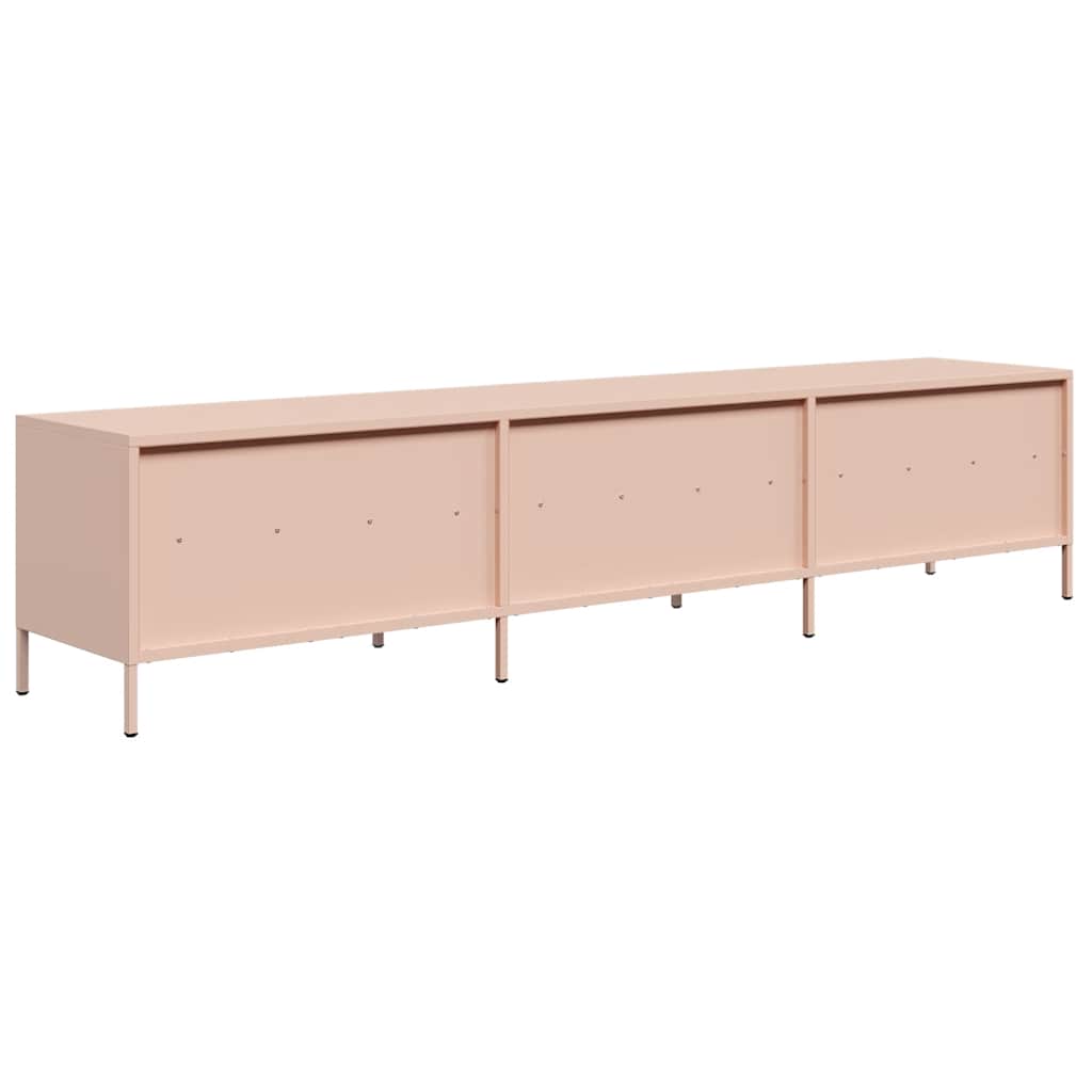 Dulap TV, roz, 202x39x43,5 cm, oțel laminat la rece GartenMobel Dekor