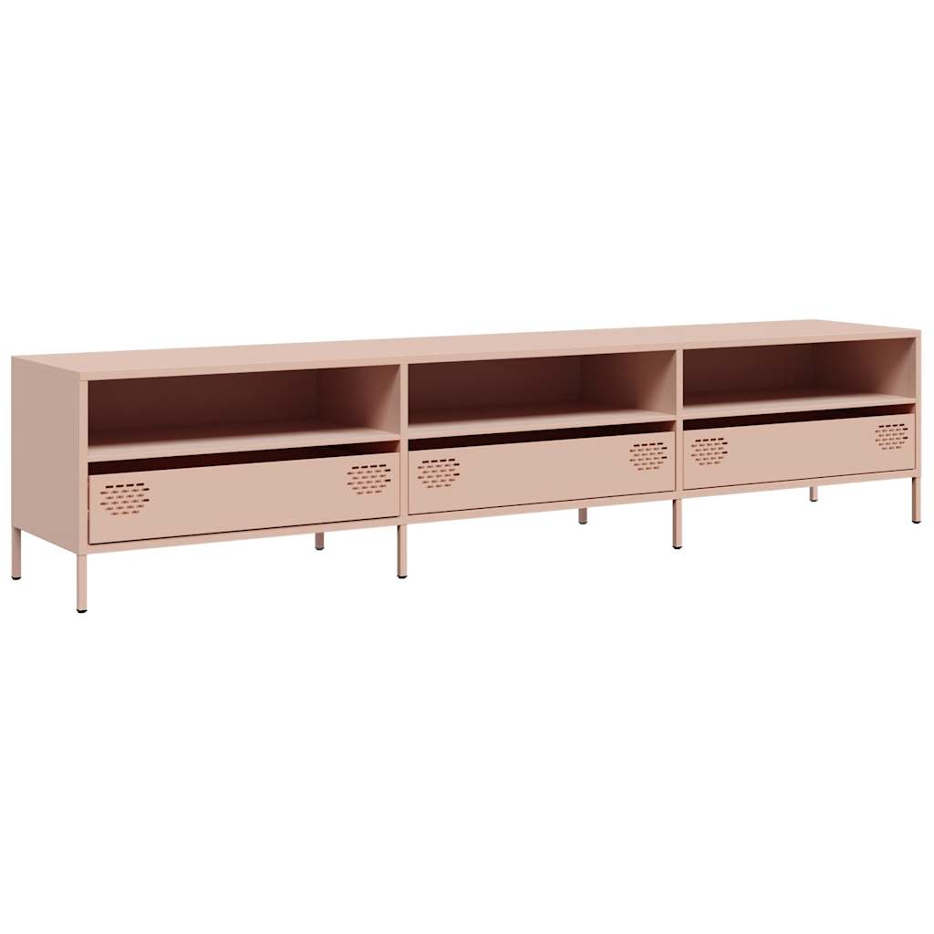 Dulap TV, roz, 202x39x43,5 cm, oțel laminat la rece GartenMobel Dekor