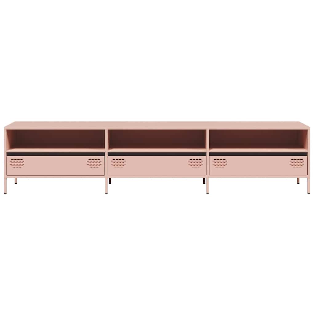 Dulap TV, roz, 202x39x43,5 cm, oțel laminat la rece GartenMobel Dekor