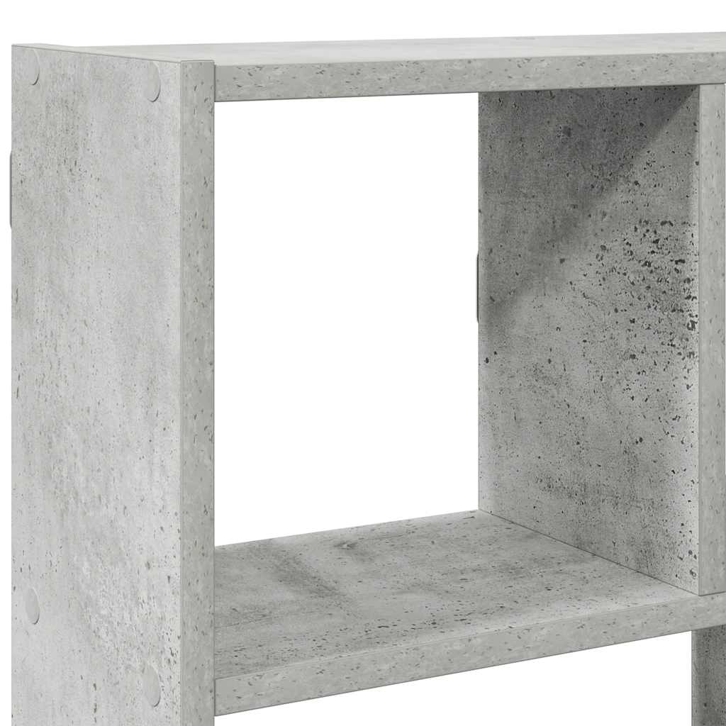 Raft cubic perete cu 12 compartimente gri beton lemn prelucrat GartenMobel Dekor