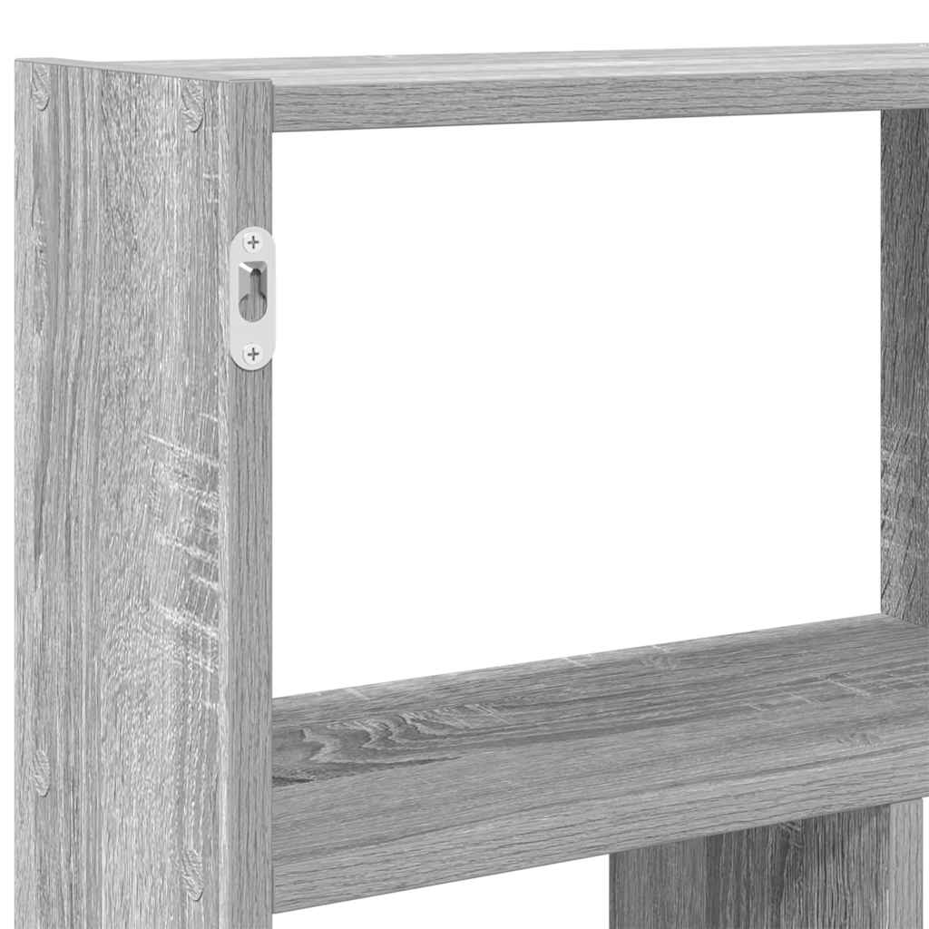 Raft cubic perete cu 12 compartimente sonoma gri lemn prelucrat GartenMobel Dekor