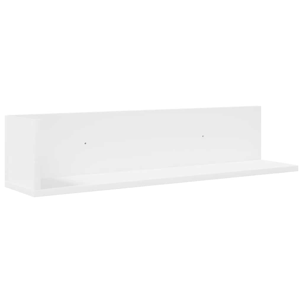 Rafturi de perete, 2 buc., alb, 75x16,5x16,5 cm, lemn prelucrat GartenMobel Dekor
