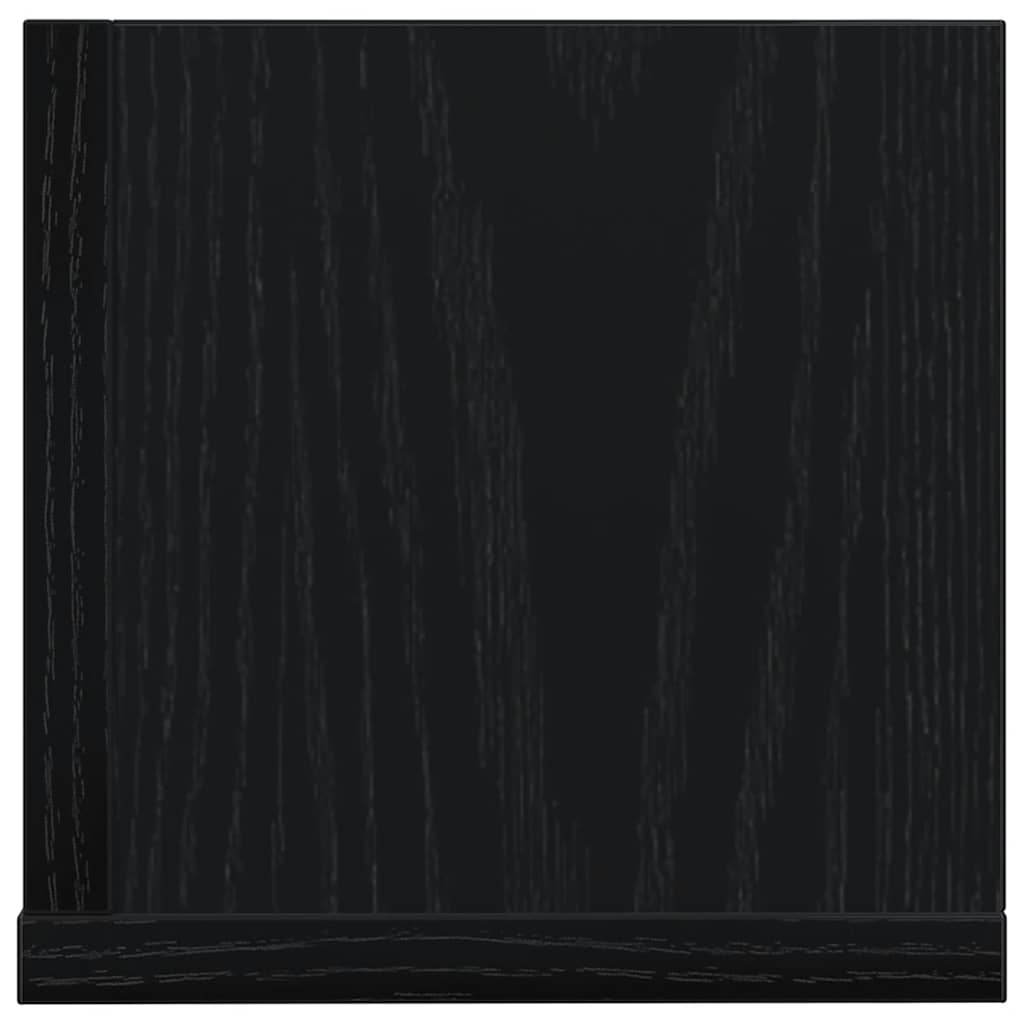 Rafturi de perete 2 buc. negru, 75x16,5x16,5 cm, lemn prelucrat GartenMobel Dekor