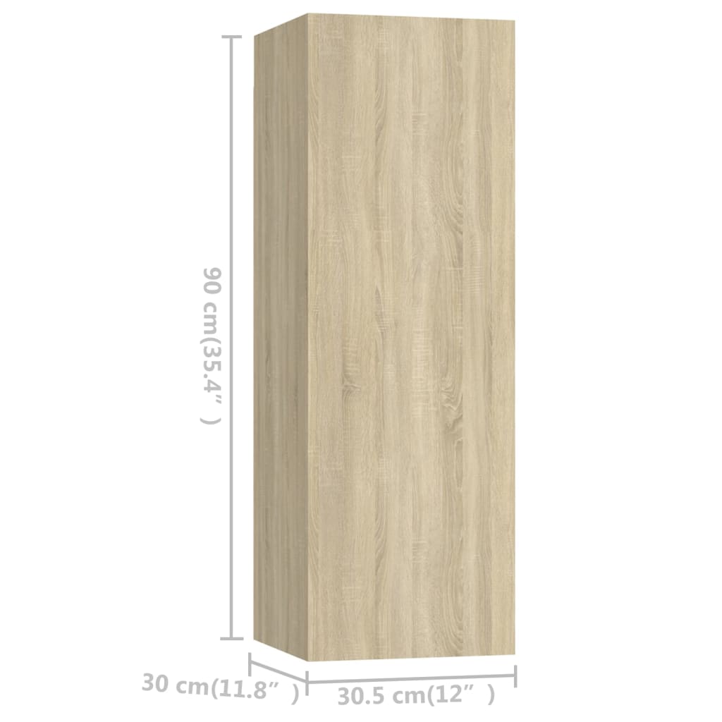 Set dulapuri TV, 4 piese, stejar sonoma, lemn prelucrat GartenMobel Dekor