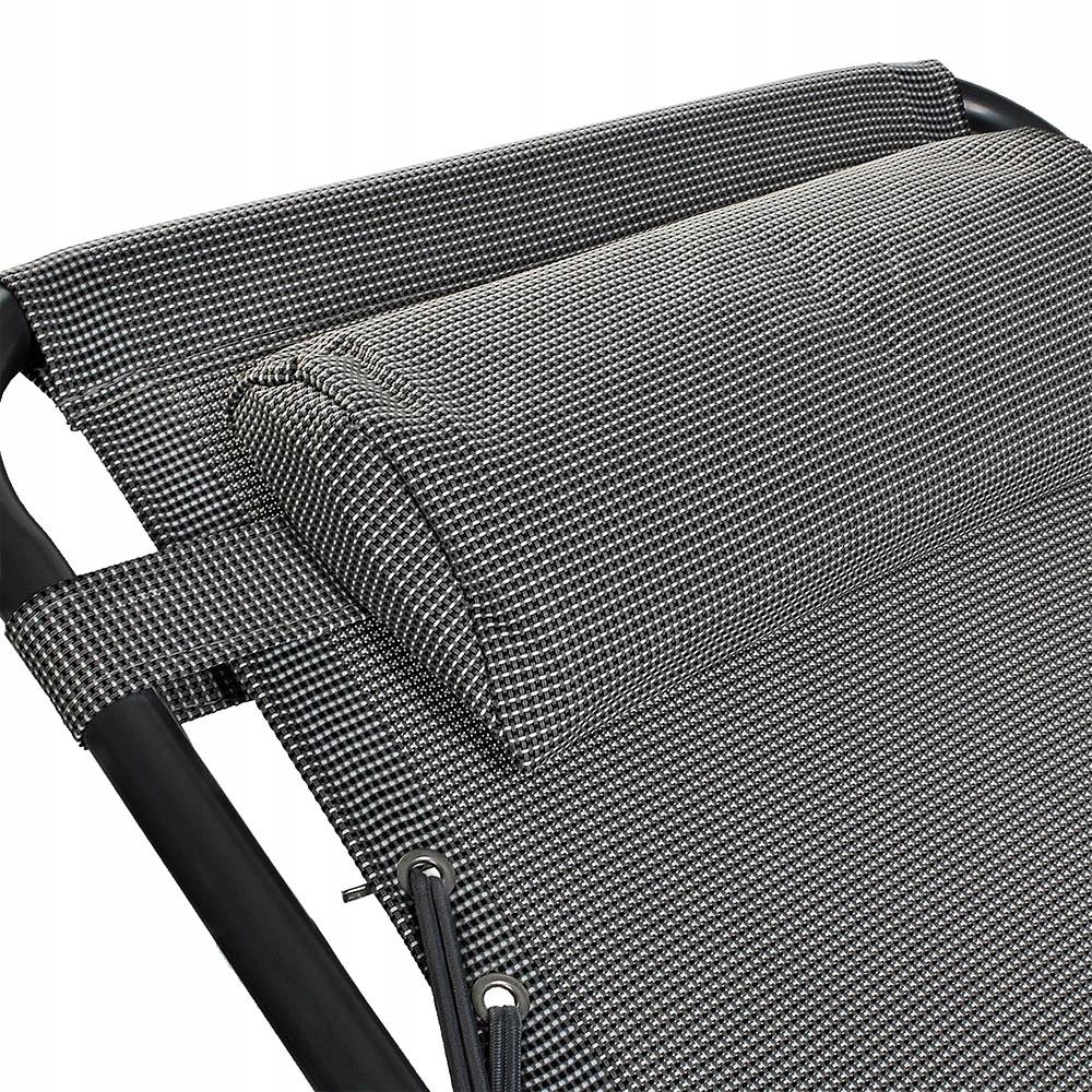 Scaun tip Sezlong Pliabil Gravitatie Zero Gladiator pentru Terasa, Gradina sau Plaja cu Tetiera si Suport Bauturi, Reglabil, Gri