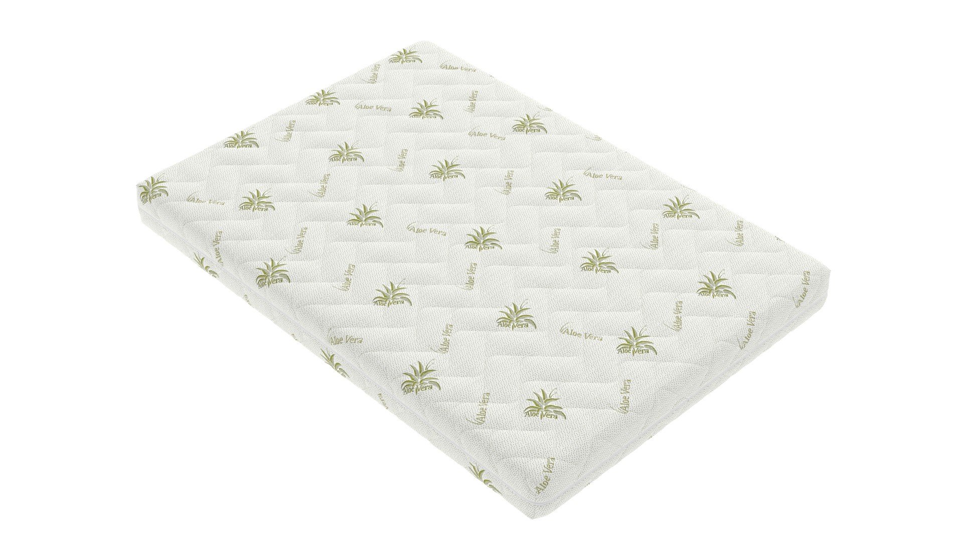 Saltea cu spumă poliuretanică Confort 4Family Aloe Vera 80x200 Somnart, înălțime 14 cm, husă lavabilă și detașabilă cu fermoar, fermitate medie Relax KipRoom