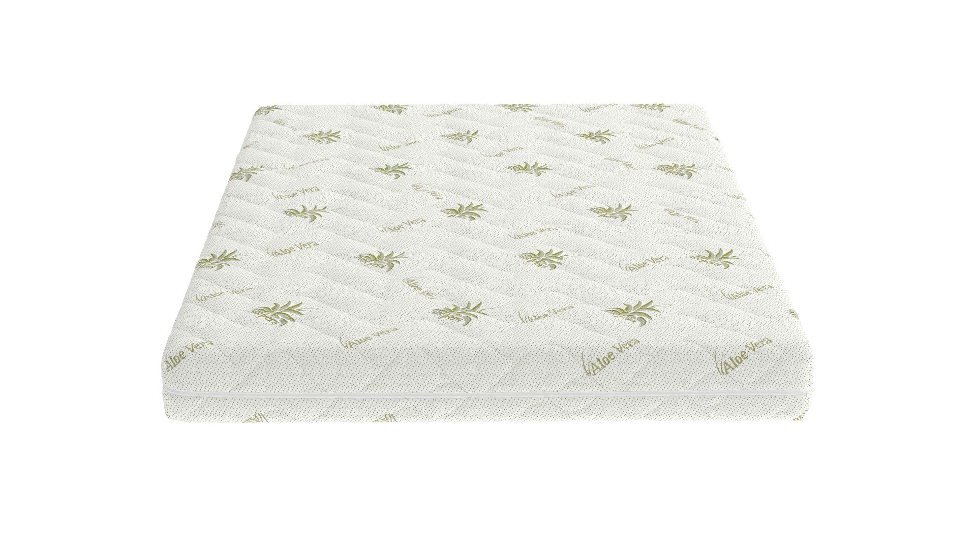 Saltea cu spumă poliuretanică Confort 4Family Aloe Vera 80x200 Somnart, înălțime 14 cm, husă lavabilă și detașabilă cu fermoar, fermitate medie Relax KipRoom