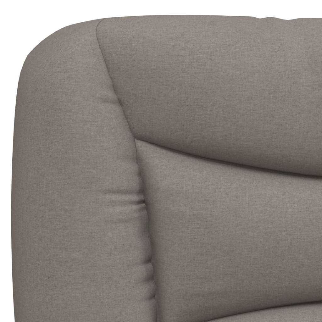 Cadru de pat cu lumini LED, gri taupe, 140x200 cm, textil GartenMobel Dekor