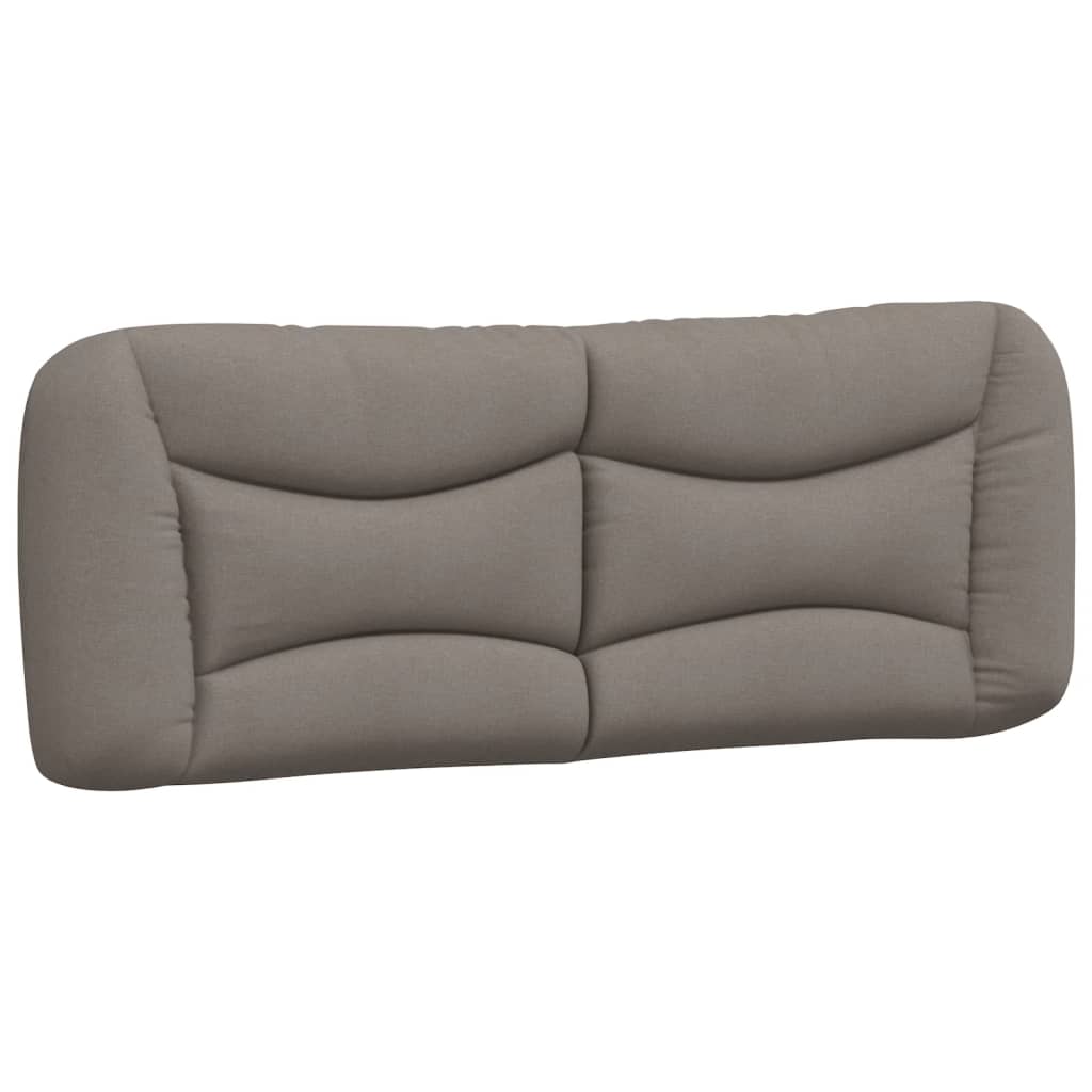 Cadru de pat cu lumini LED, gri taupe, 140x200 cm, textil GartenMobel Dekor