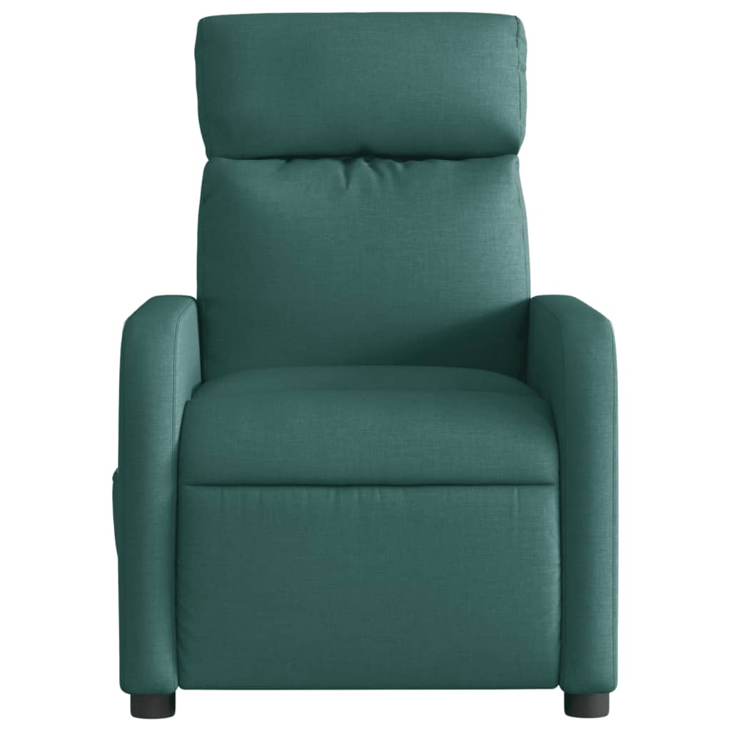 Fotoliu electric de masaj rabatabil, verde închis, textil GartenMobel Dekor