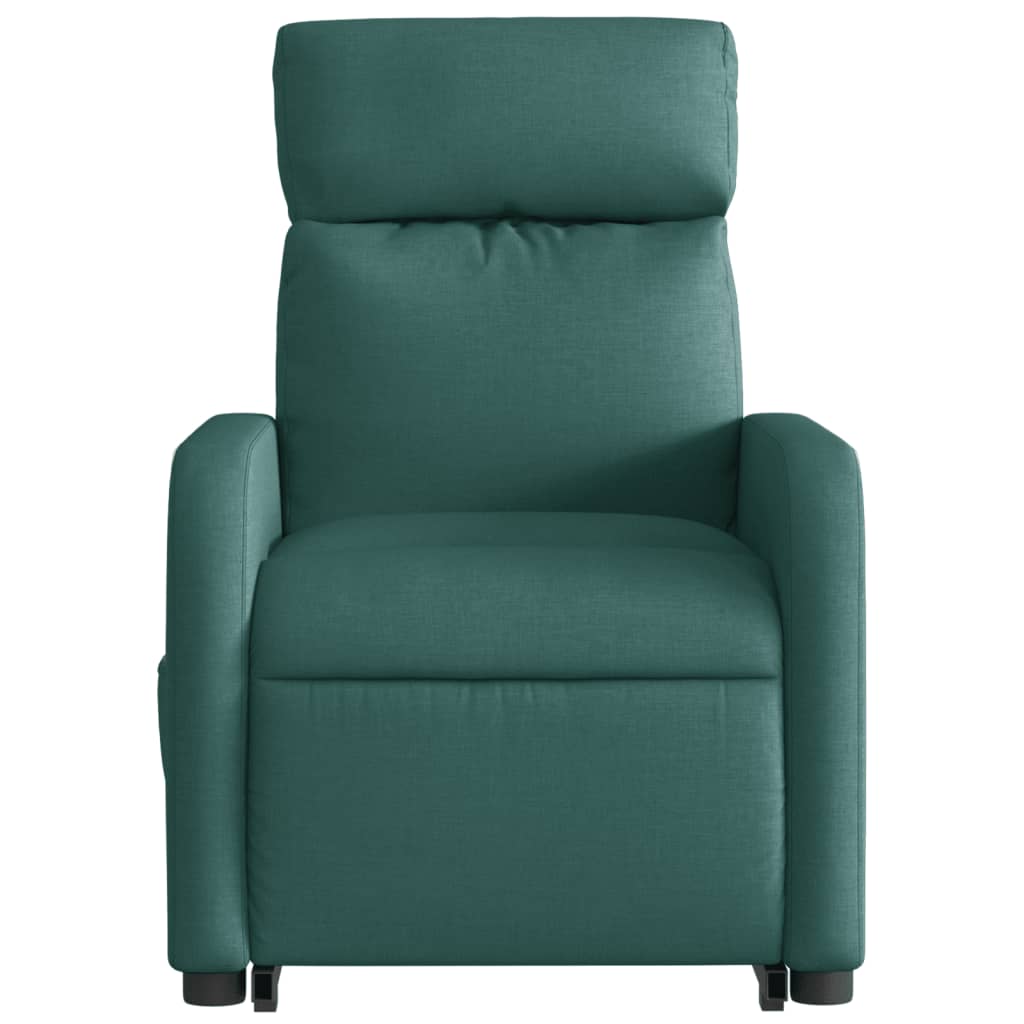 Fotoliu electric masaj rabatabil / ridicare verde închis textil GartenMobel Dekor