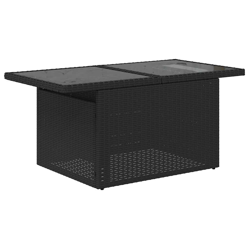 Set mobilier de grădină cu perne, 6 piese, negru, poliratan GartenMobel Dekor