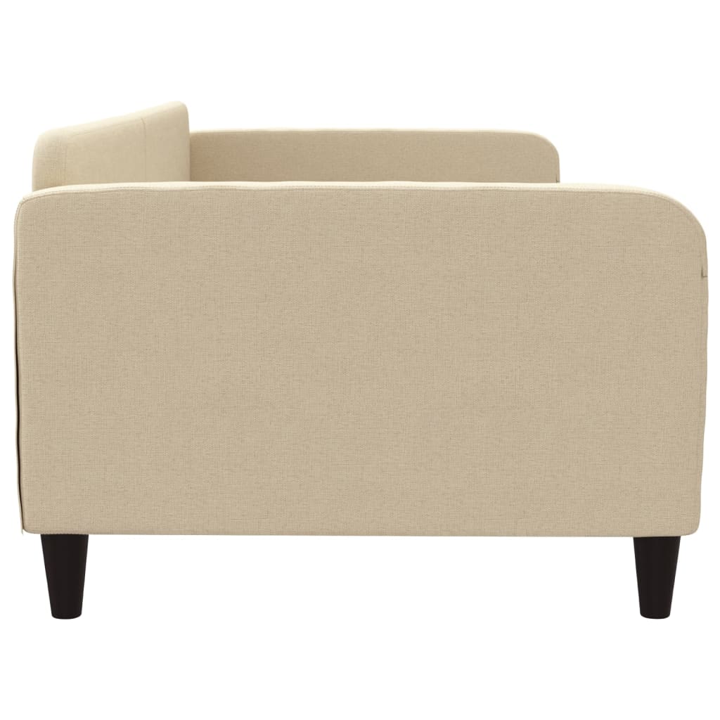 Cadru de pat, crem, 100 x 200 cm, material textil GartenMobel Dekor