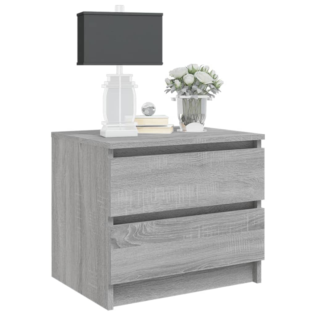Noptiere, 2 buc., gri sonoma, 50x39x43,5 cm, lemn prelucrat GartenMobel Dekor