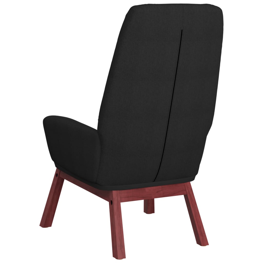 Scaun de relaxare, negru, material textil GartenMobel Dekor