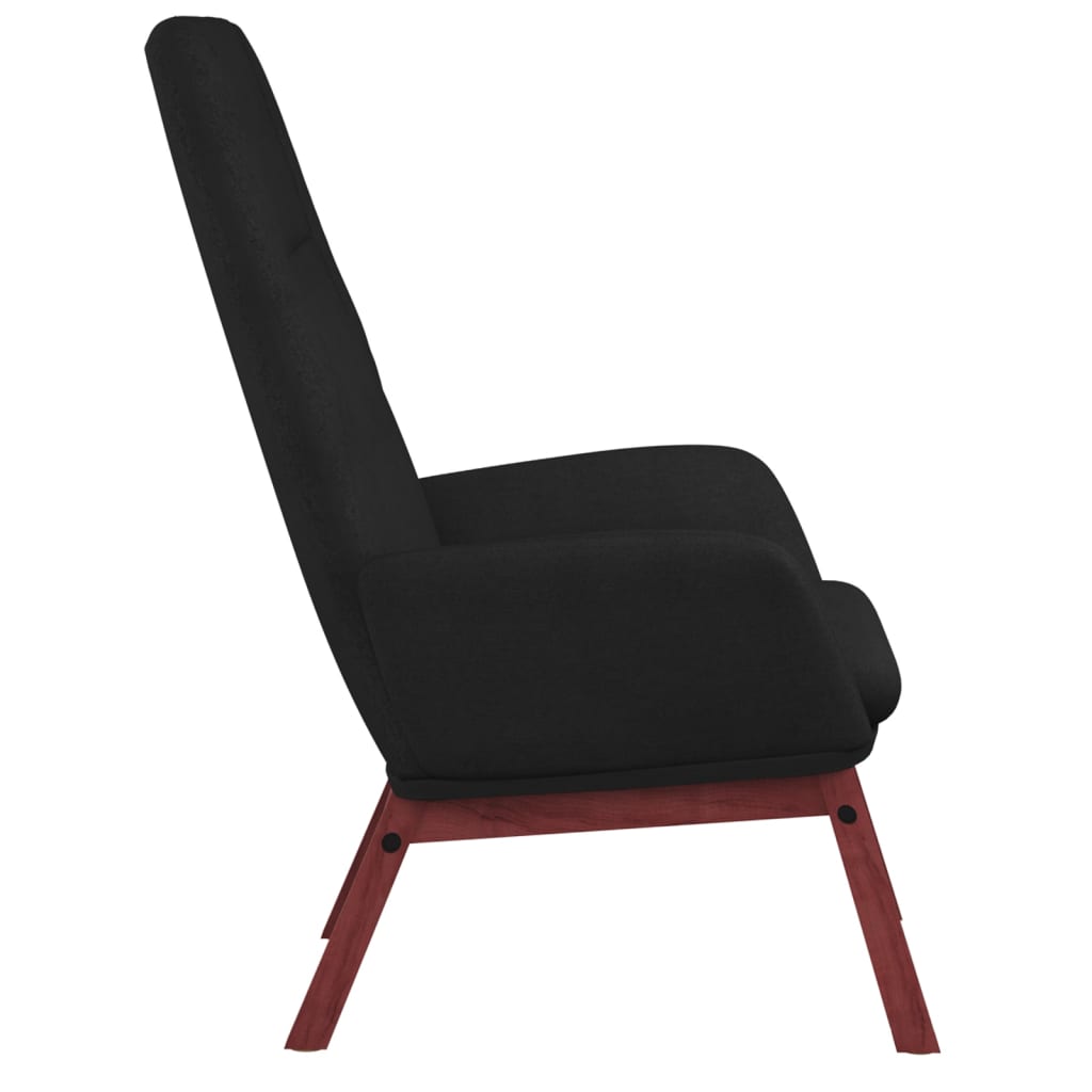 Scaun de relaxare, negru, material textil GartenMobel Dekor