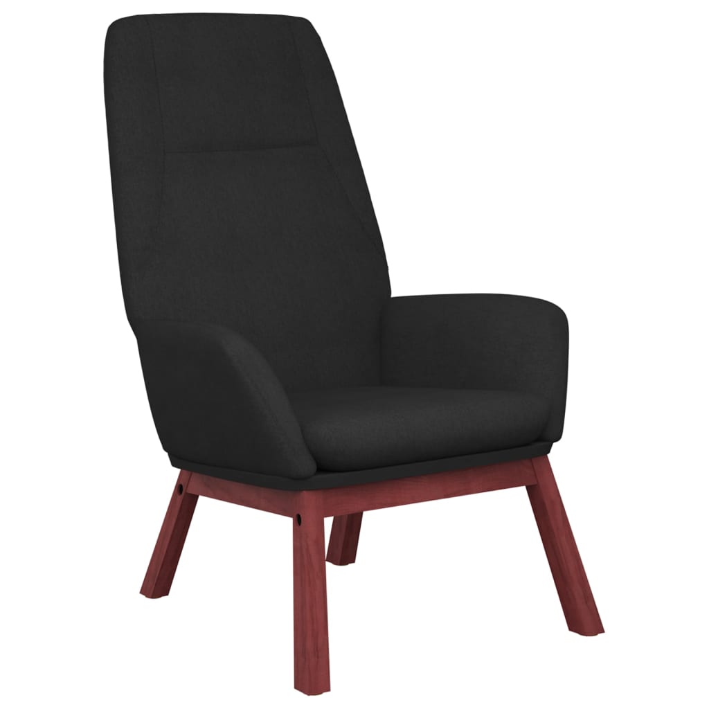 Scaun de relaxare, negru, material textil GartenMobel Dekor