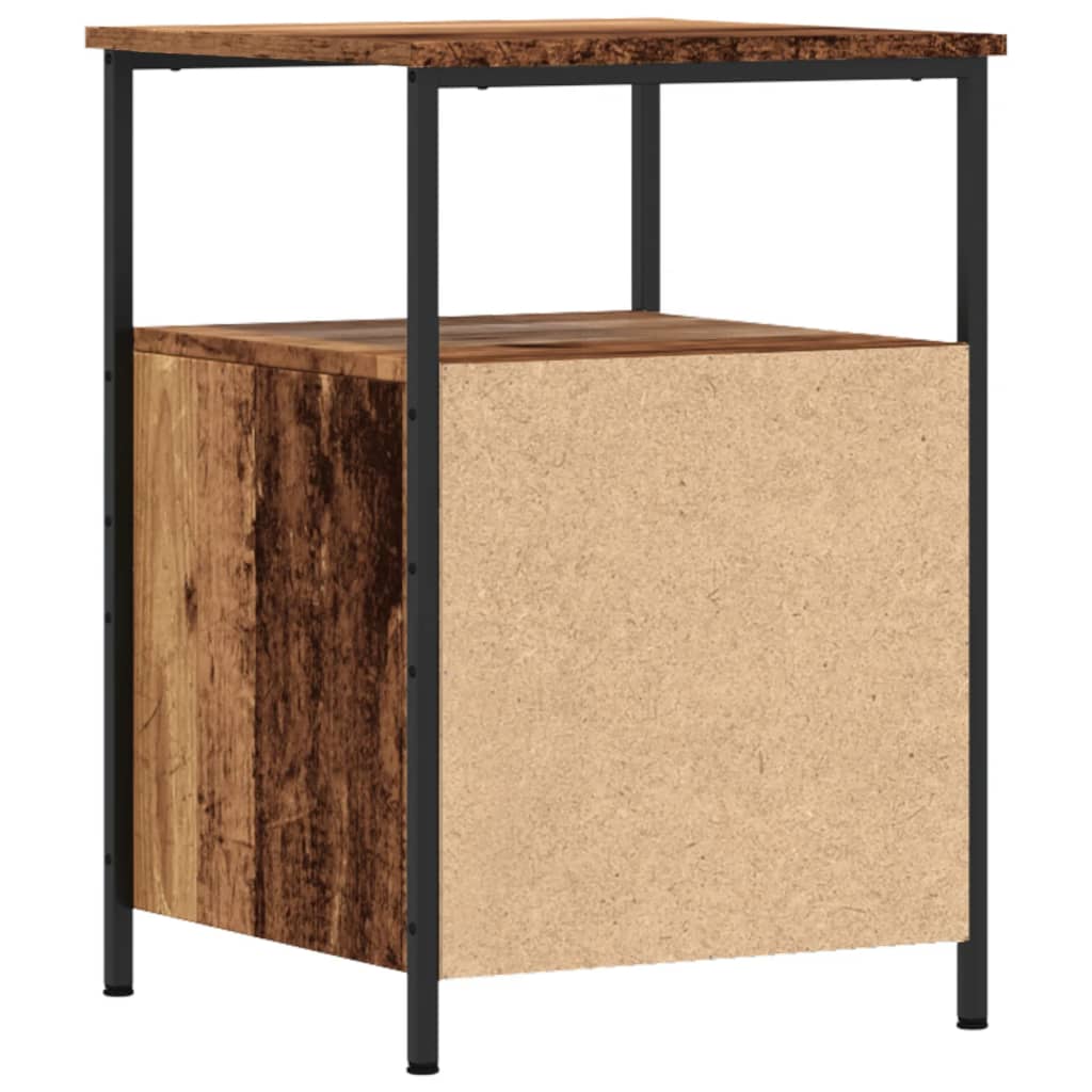 Noptiere, 2 buc, lemn vechi, 34x35,5x50 cm, lemn prelucrat GartenMobel Dekor