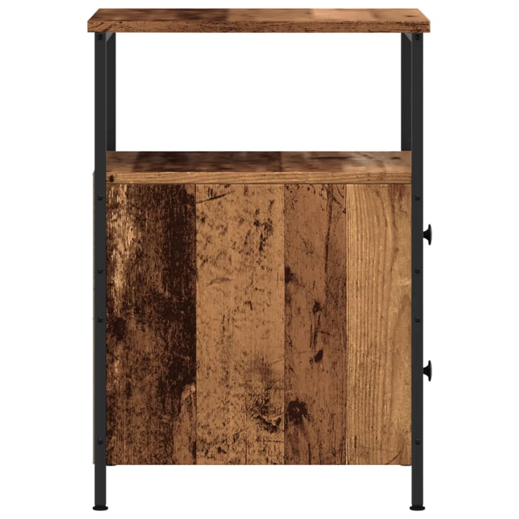 Noptiere, 2 buc, lemn vechi, 34x35,5x50 cm, lemn prelucrat GartenMobel Dekor