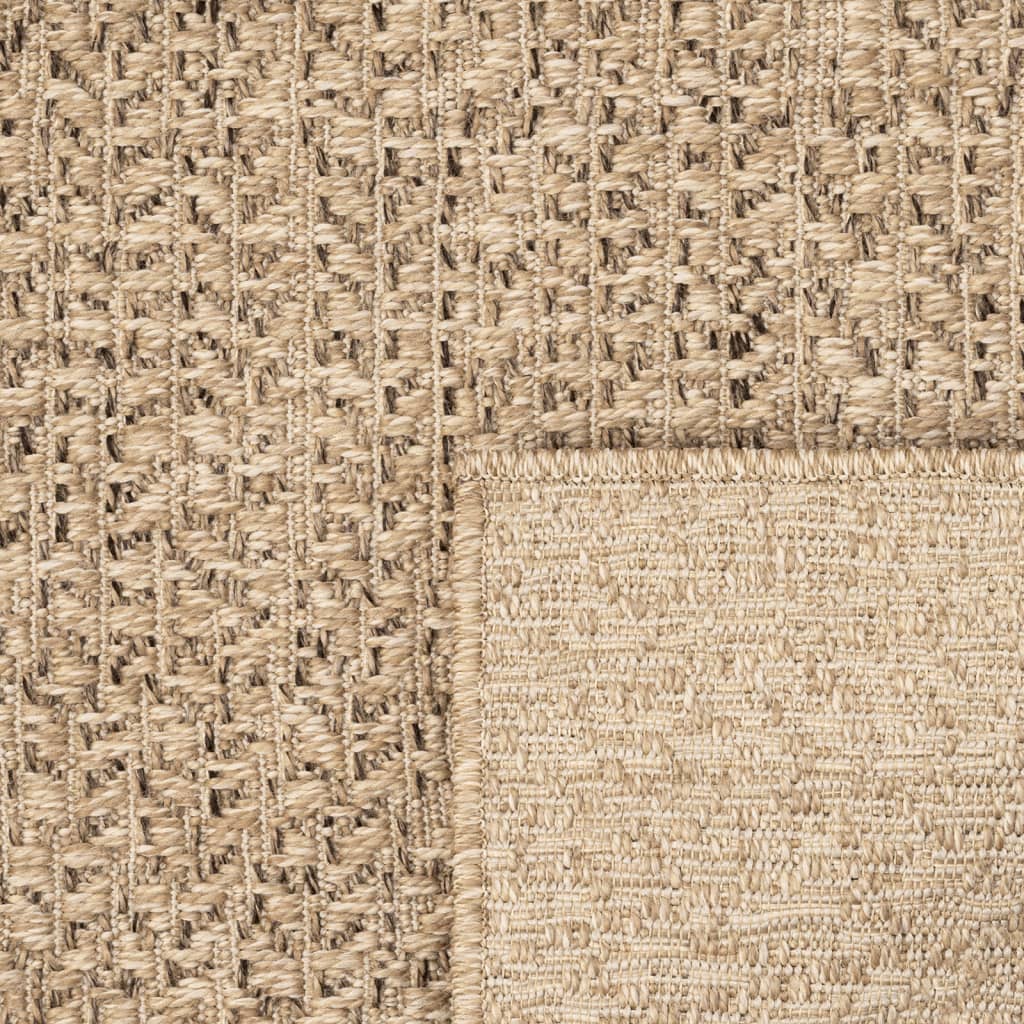Covor ZIZUR aspect iută, 240x240cm, pentru interior și exterior GartenMobel Dekor