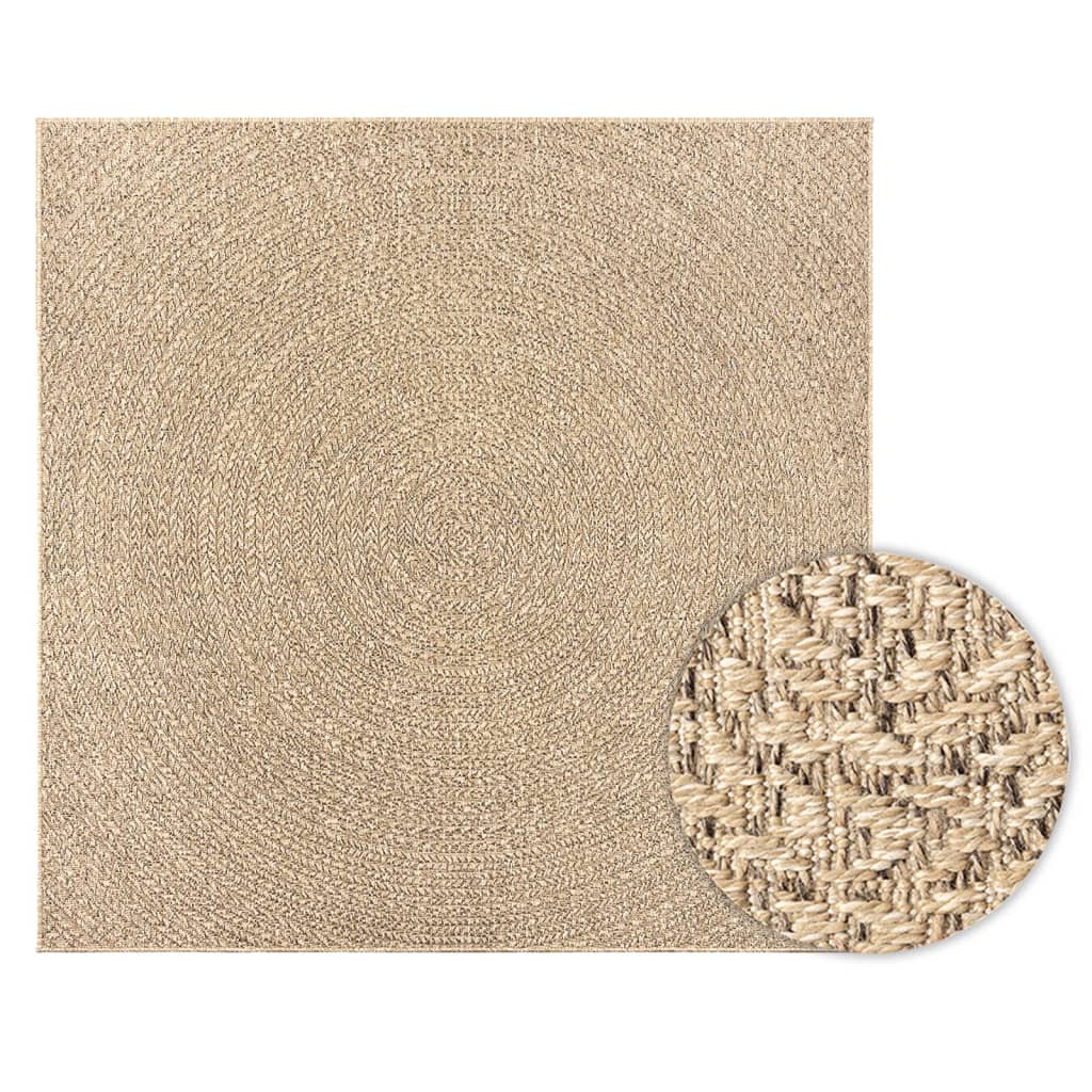 Covor ZIZUR aspect iută, 240x240cm, pentru interior și exterior GartenMobel Dekor