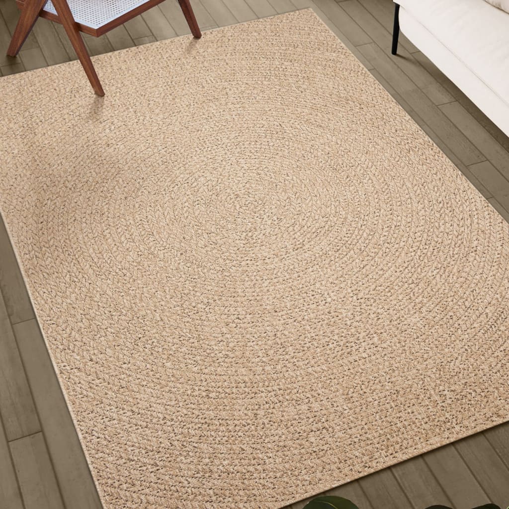 Covor ZIZUR aspect iută, 240x240cm, pentru interior și exterior GartenMobel Dekor