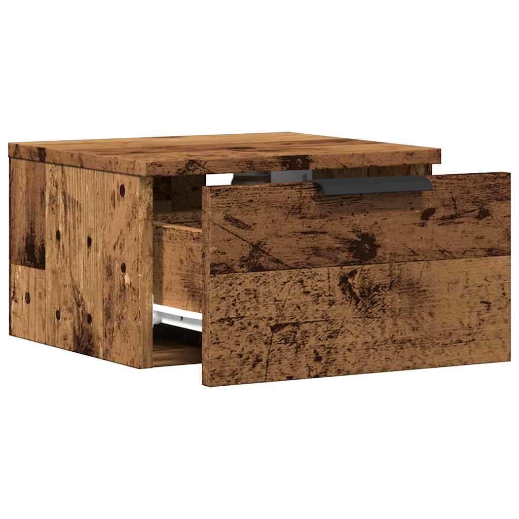 Noptiere de perete, 2 buc., lemn vechi, 34x30x20 cm GartenMobel Dekor