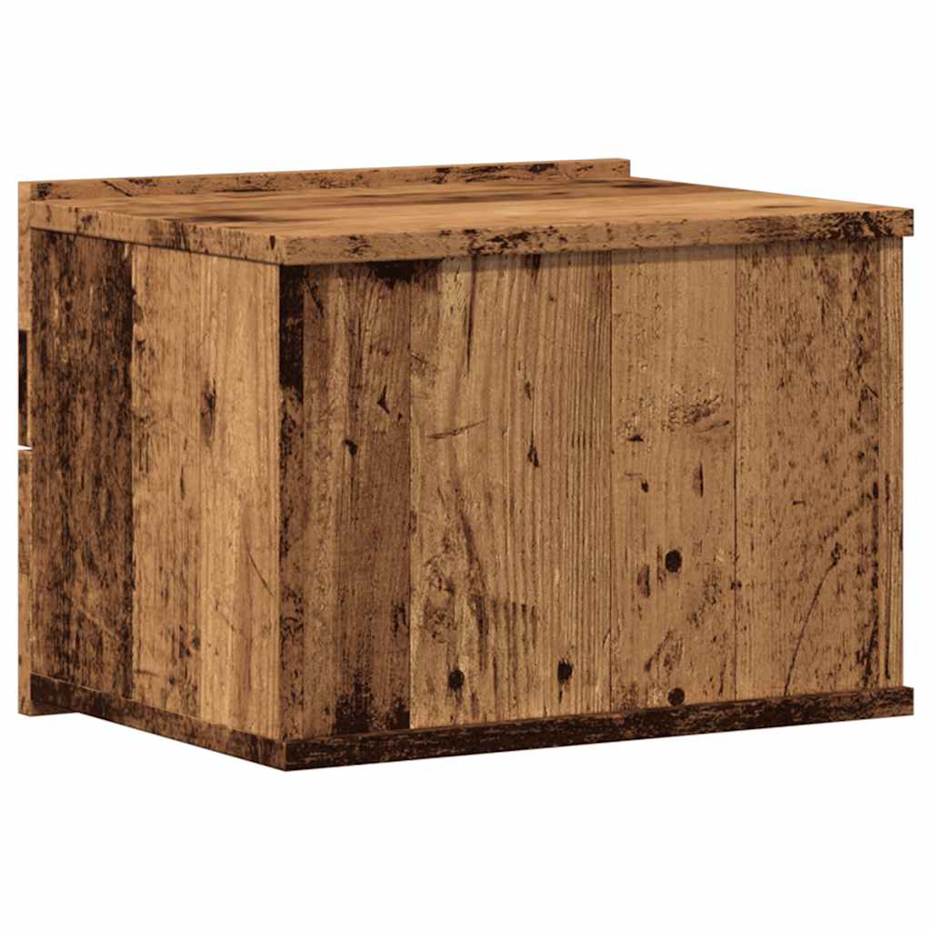 Noptiere de perete, 2 buc., lemn vechi, 40x32x30 cm GartenMobel Dekor