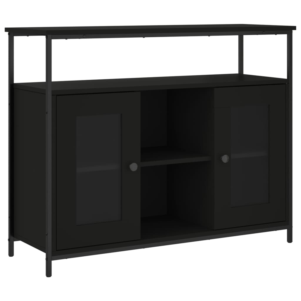 Servantă, negru, 100x35x80 cm, lemn prelucrat GartenMobel Dekor