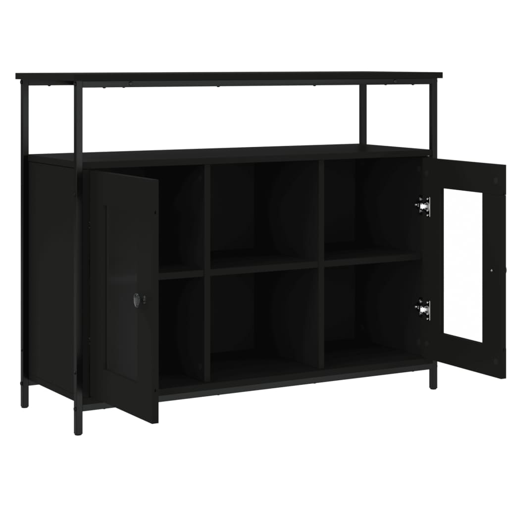Servantă, negru, 100x35x80 cm, lemn prelucrat GartenMobel Dekor