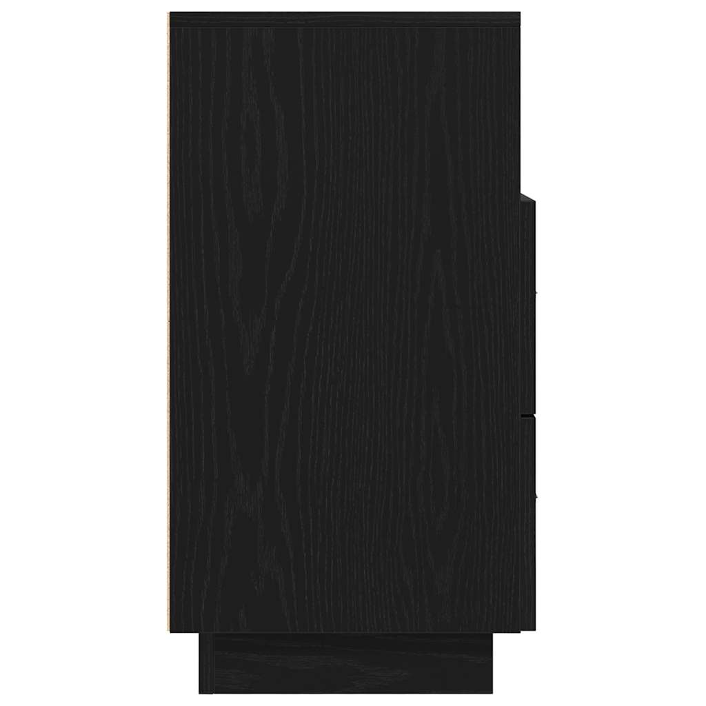 Noptiera cu 2 sertare Negru 36x36x68 cm GartenMobel Dekor