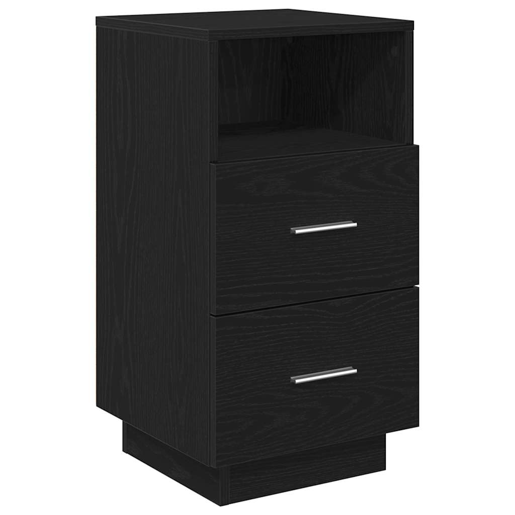 Noptiera cu 2 sertare Negru 36x36x68 cm GartenMobel Dekor