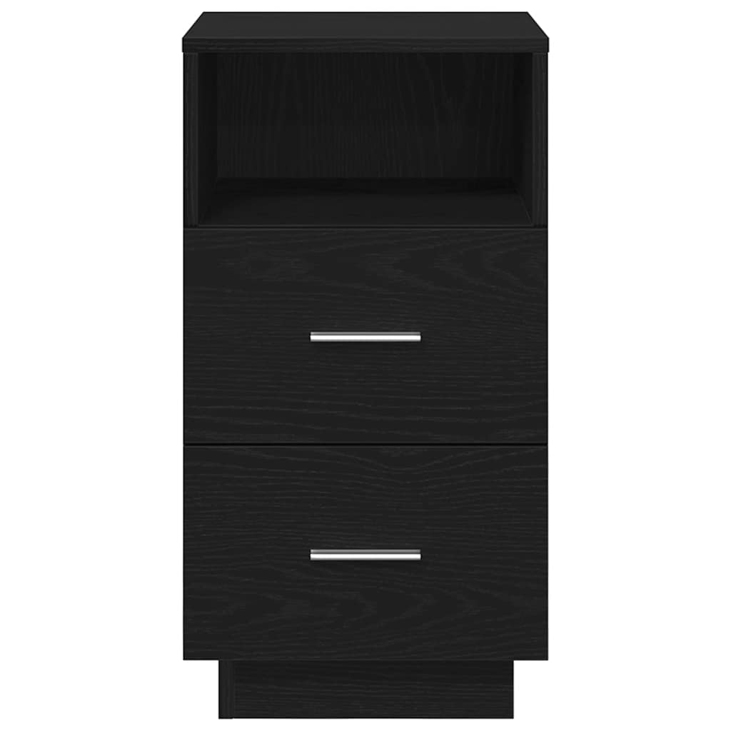 Noptiera cu 2 sertare Negru 36x36x68 cm GartenMobel Dekor