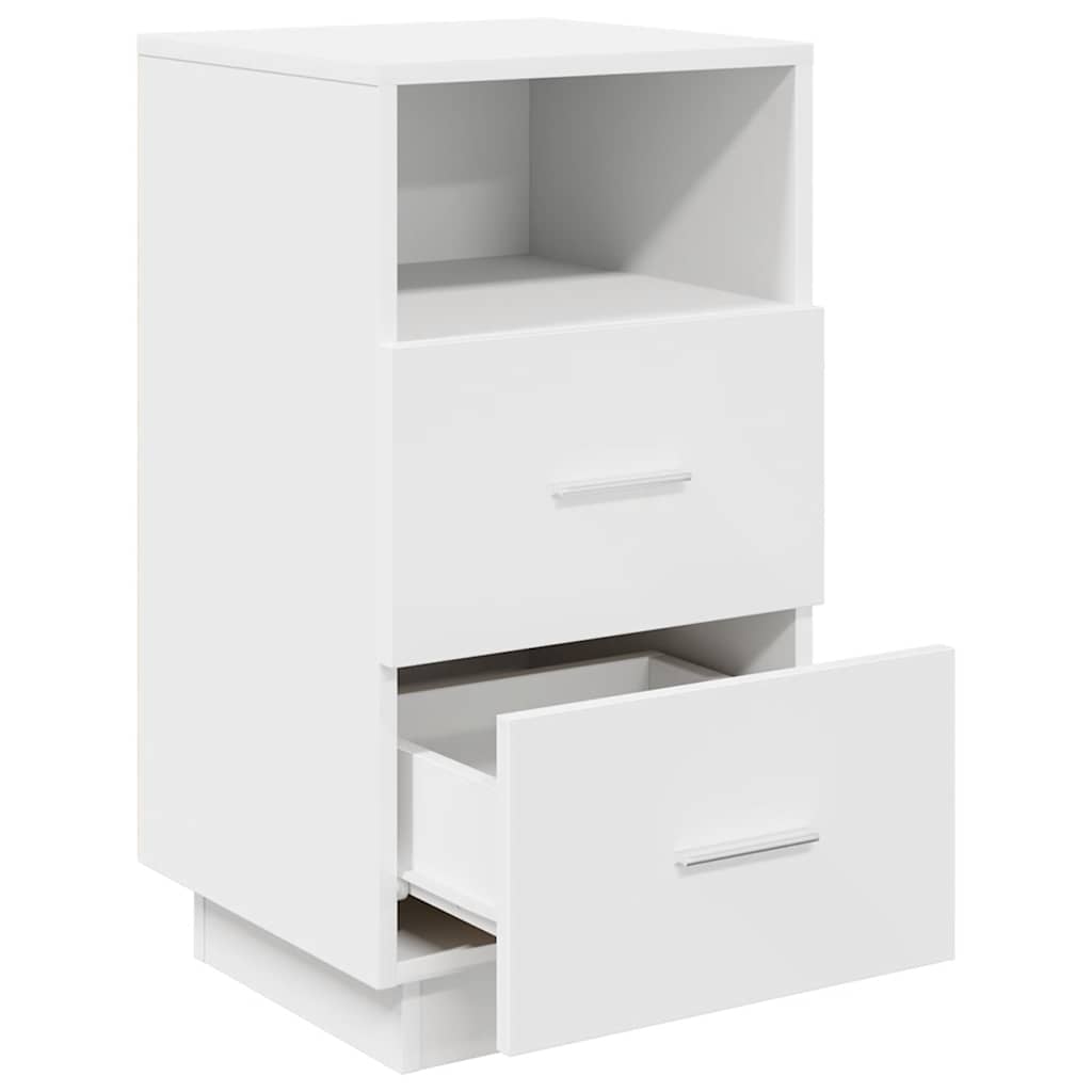 Noptiera cu 2 sertare alb 36x36x68 cm GartenMobel Dekor