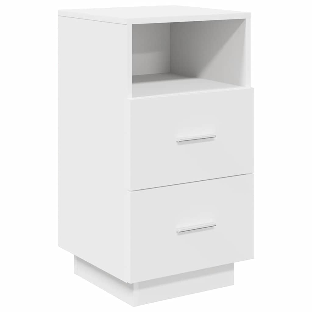 Noptiera cu 2 sertare alb 36x36x68 cm GartenMobel Dekor