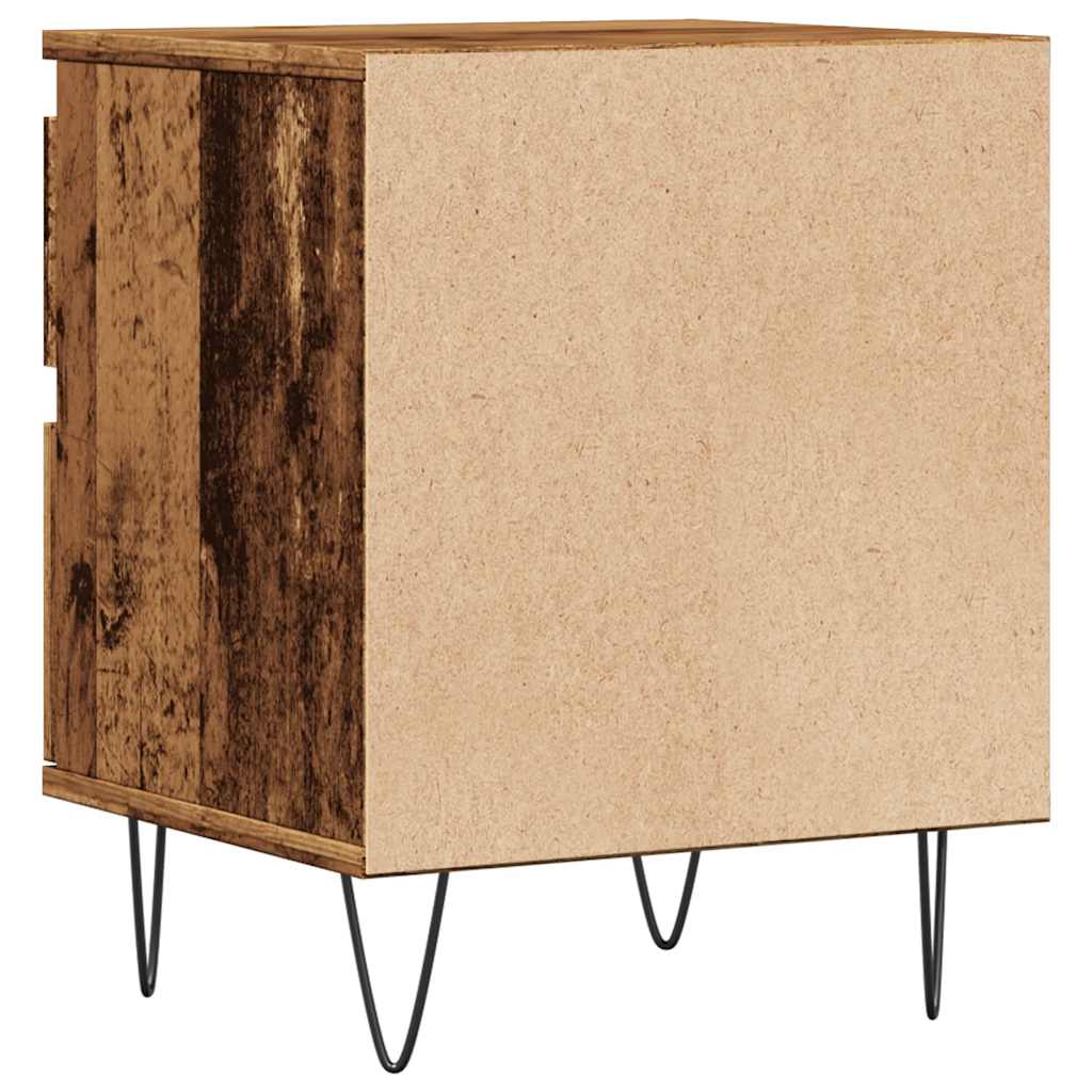 Noptiere, 2 buc., lemn vechi, 40x35x50 cm, lemn prelucrat GartenMobel Dekor