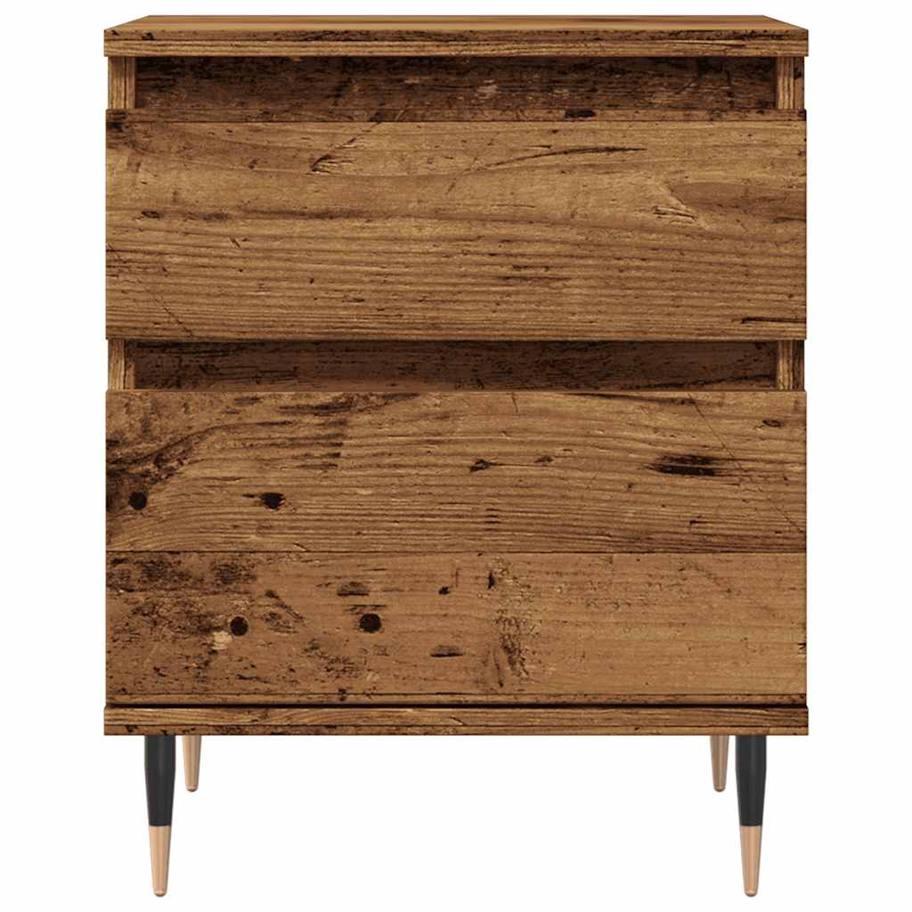 Noptiere, 2 buc., lemn vechi, 40x35x50 cm, lemn prelucrat GartenMobel Dekor