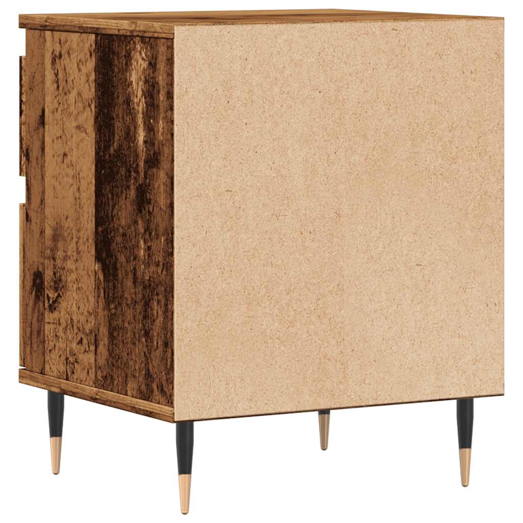 Noptiere, 2 buc., lemn vechi, 40x35x50 cm, lemn prelucrat GartenMobel Dekor