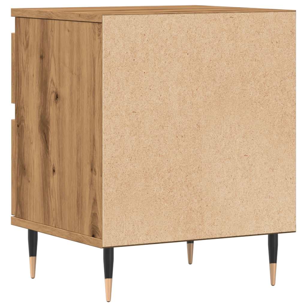 Noptiere, 2 buc., stejar artizanal, 40x35x50 cm, lemn prelucrat GartenMobel Dekor