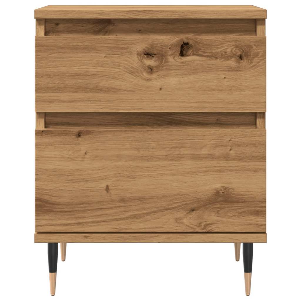 Noptiere, 2 buc., stejar artizanal, 40x35x50 cm, lemn prelucrat GartenMobel Dekor