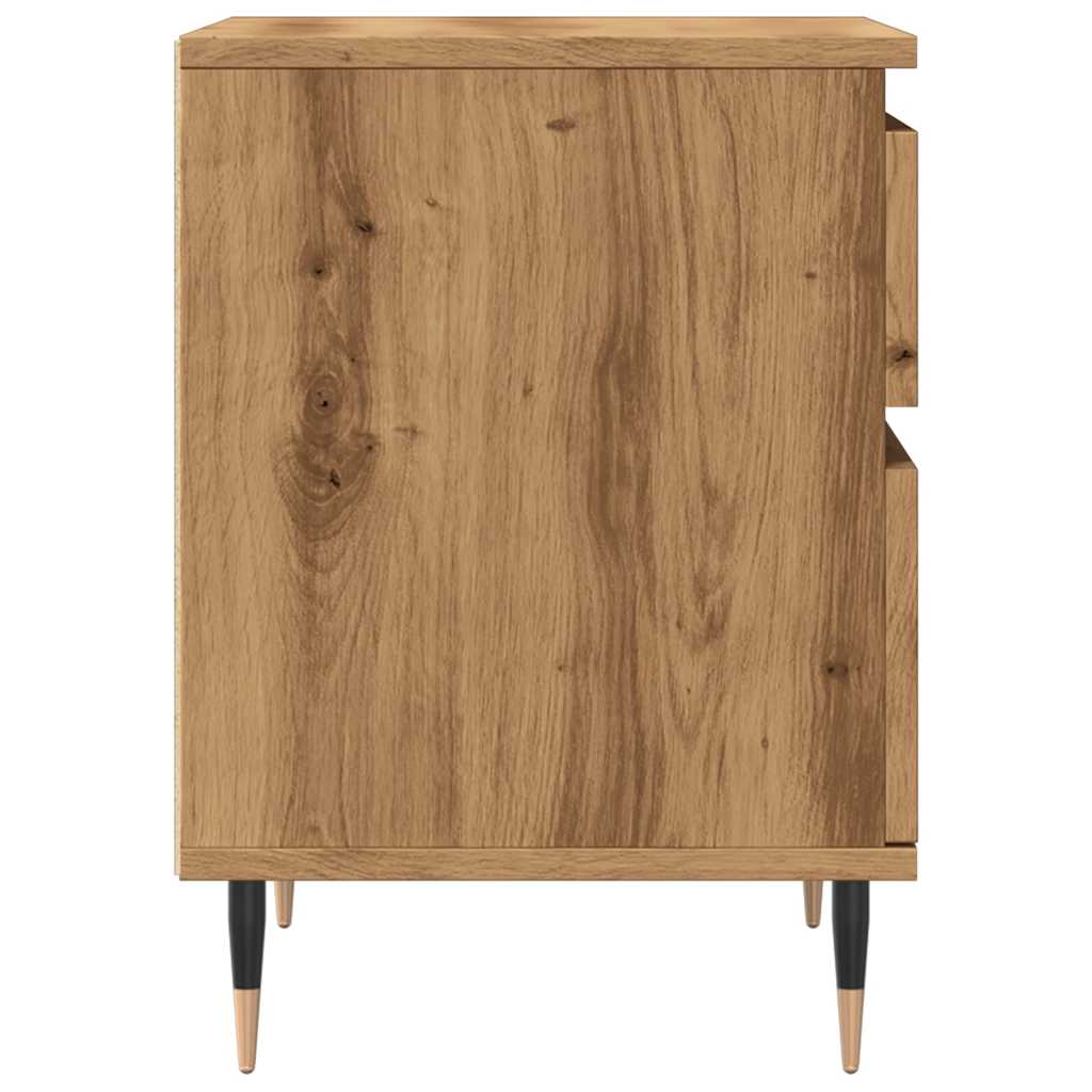 Noptiere, 2 buc., stejar artizanal, 40x35x50 cm, lemn prelucrat GartenMobel Dekor