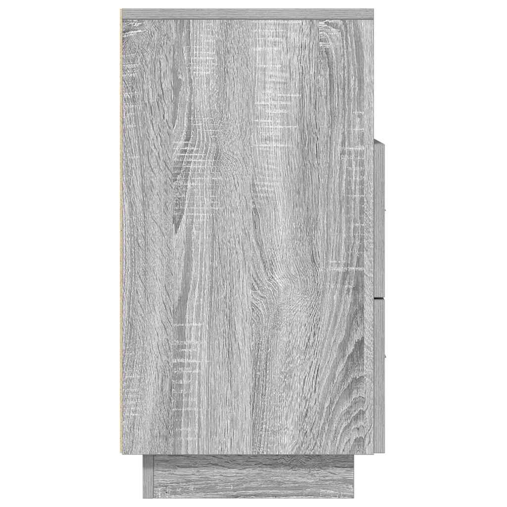 Noptiere 2 buc cu 2 sertare Gri Sonoma 36x36x68 cm GartenMobel Dekor